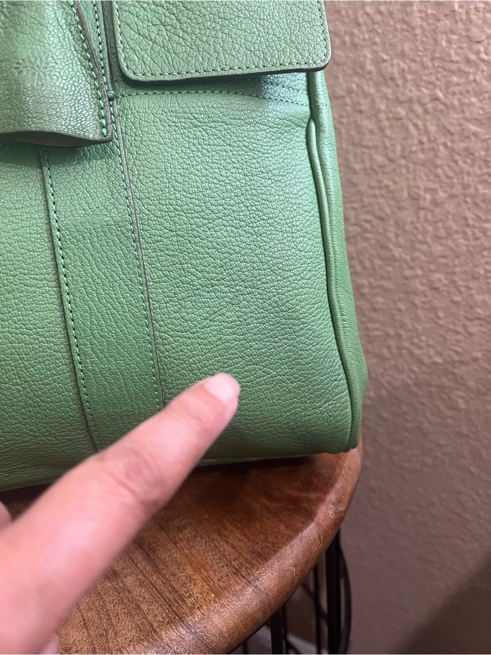 MULBERRY GREEN PEBBLED LEATHER BAYSWATER - Picture 10 of 11